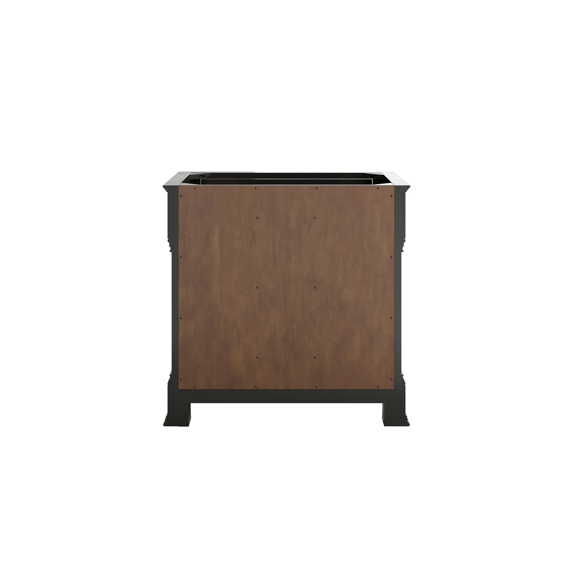 Renovate for Less Atlanta Brookfield 36" Single Vanity, Black Onyx w/ Single Hole 3 CM White Zeus Silestone Top & Backsplash
