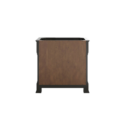 Renovate for Less Atlanta Brookfield 36" Single Vanity, Black Onyx, w/ 3 CM Tajnar Eclos Top