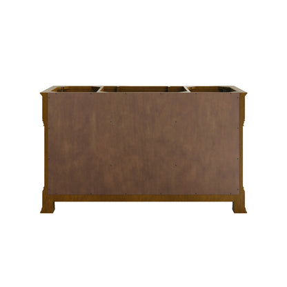 Renovate for Less Atlanta Brookfield 60" Single Vanity, Honey Oak w/ 3 CM Parisien Bleu Silestone Top w/ FreePower Wireless Charger
