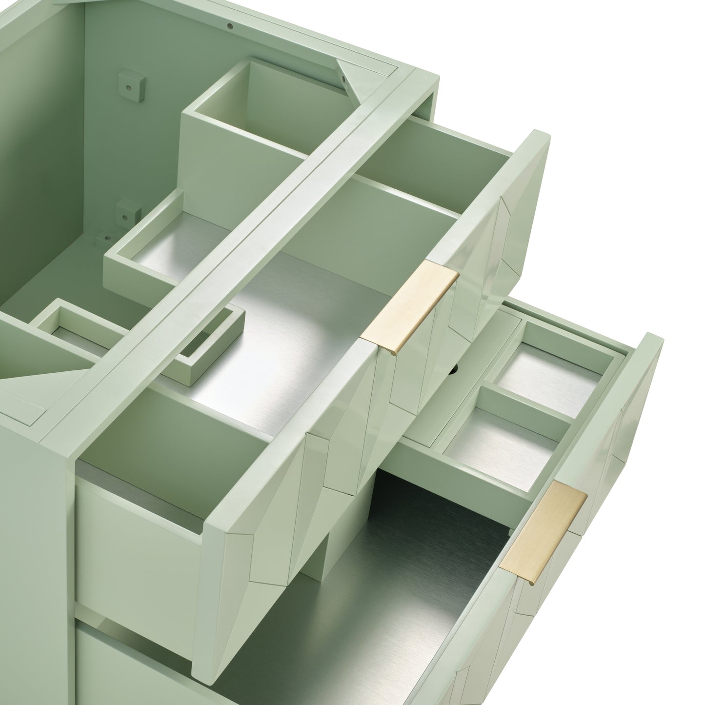 Renovate for Less Atlanta Emmeline 36" Single Vanity, Pistachio w/ Single Hole 3 CM White Zeus Top & Backsplash