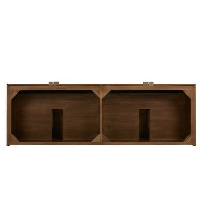 Renovate for Less Atlanta Marcello 72" Double Vanity, Chestnut, w/ 3 CM Siberian Silestone Top w/FreePower Wireless Charger
