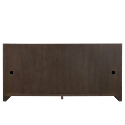 Renovate for Less Atlanta Gracyn 72" Double Vanity, Sable, w/ 3 CM White Zeus Quartz Top