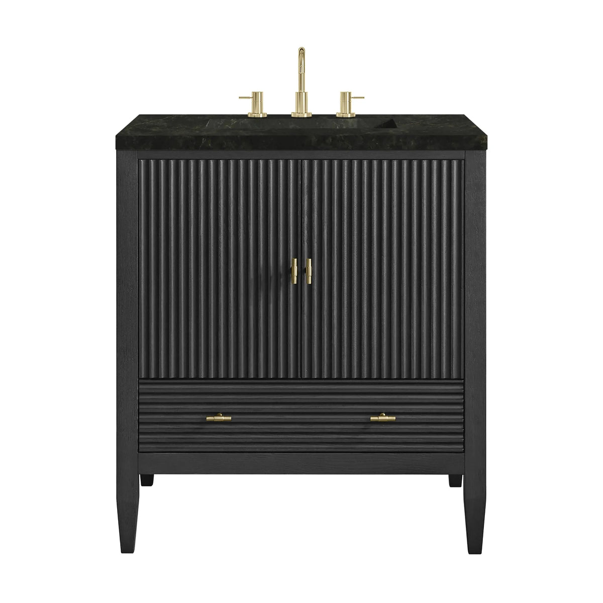 Myrrin 30" Single Vanity, Carbon Oak w/ 3 CM Phantome Eclos Top