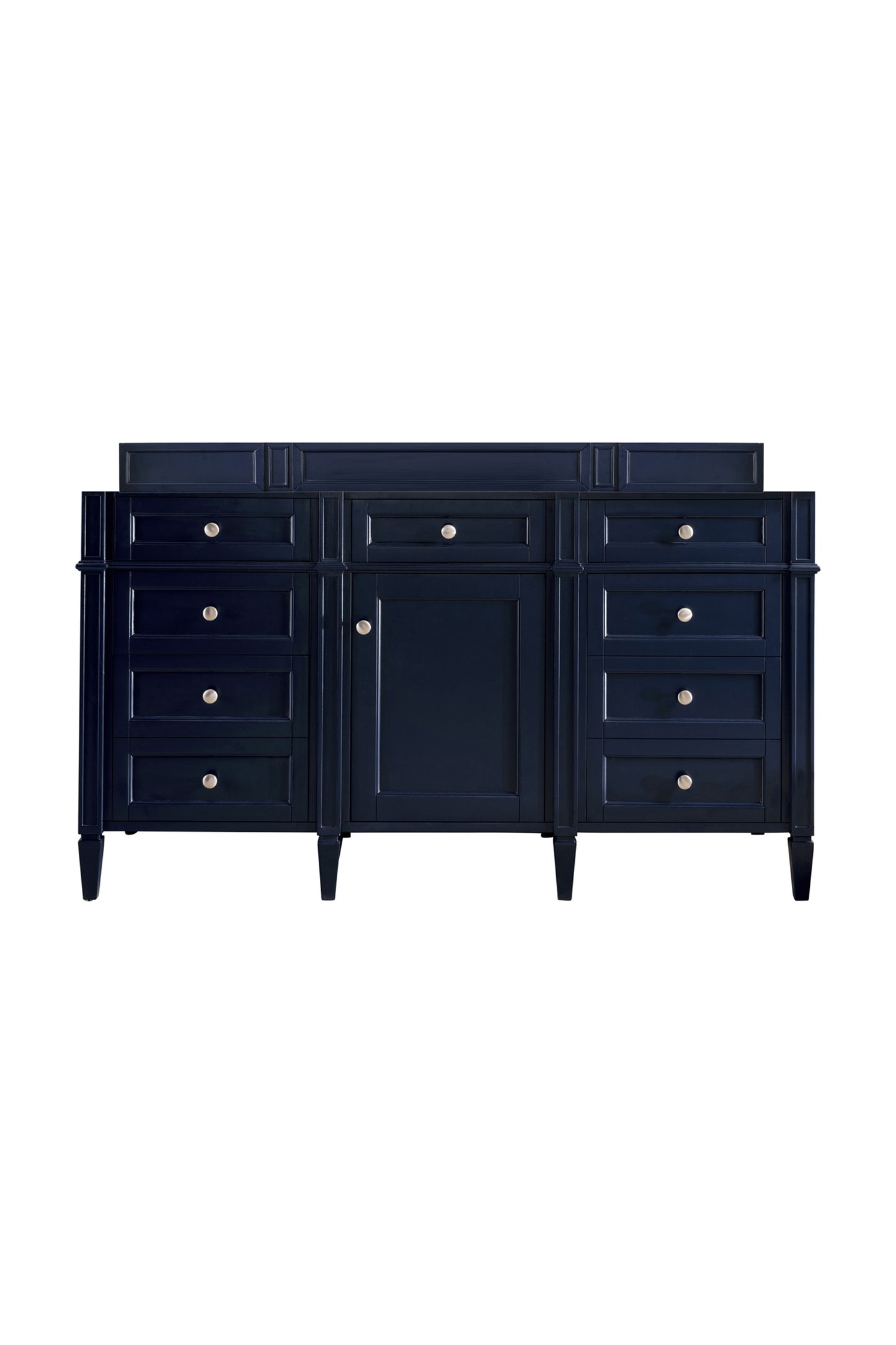 Renovate for Less Atlanta Brittany 60" Single Vanity, Victory Blue w/ 3 CM Ethereal Noctis Silestone Top