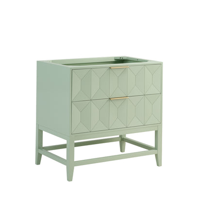 Renovate for Less Atlanta Emmeline 36" Single Vanity, Pistachio w/ 3 CM Lime Delight Top