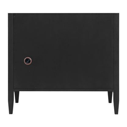 Myrrin 36" Vanity, Carbon Oak, w/ 3 CM Siberian Silestone Top