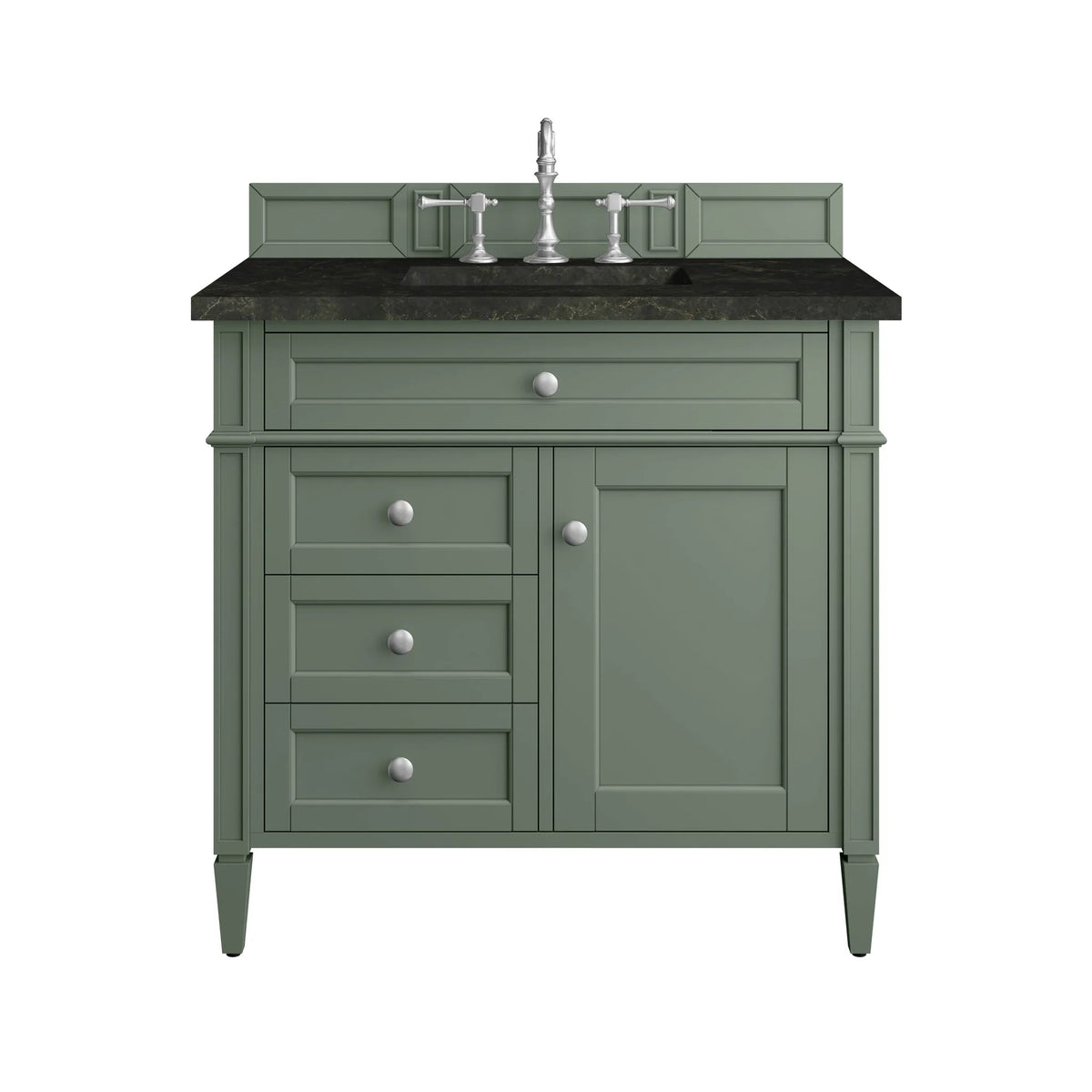 Brittany 36" Single Vanity, Smokey Celadon, w/ 3 CM Phantome Eclos Top