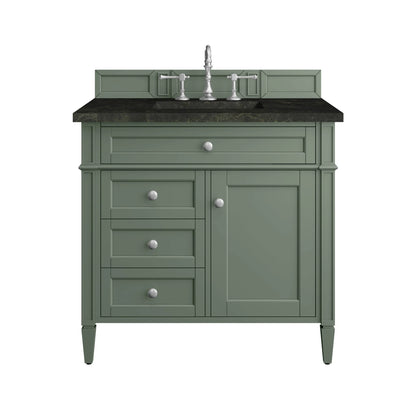 Brittany 36" Single Vanity, Smokey Celadon, w/ 3 CM Phantome Eclos Top