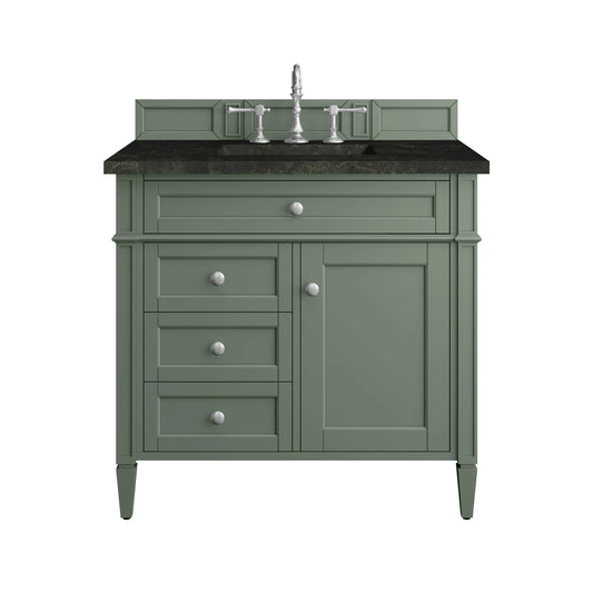 Brittany 36" Single Vanity, Smokey Celadon, w/ 3 CM Phantome Eclos Top
