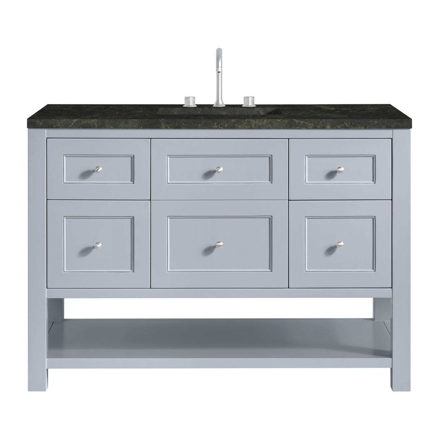 Renovate for Less Atlanta Breckenridge 48" Single Vanity, Serenity Blue, w/ 3 CM Phantome Eclos Top