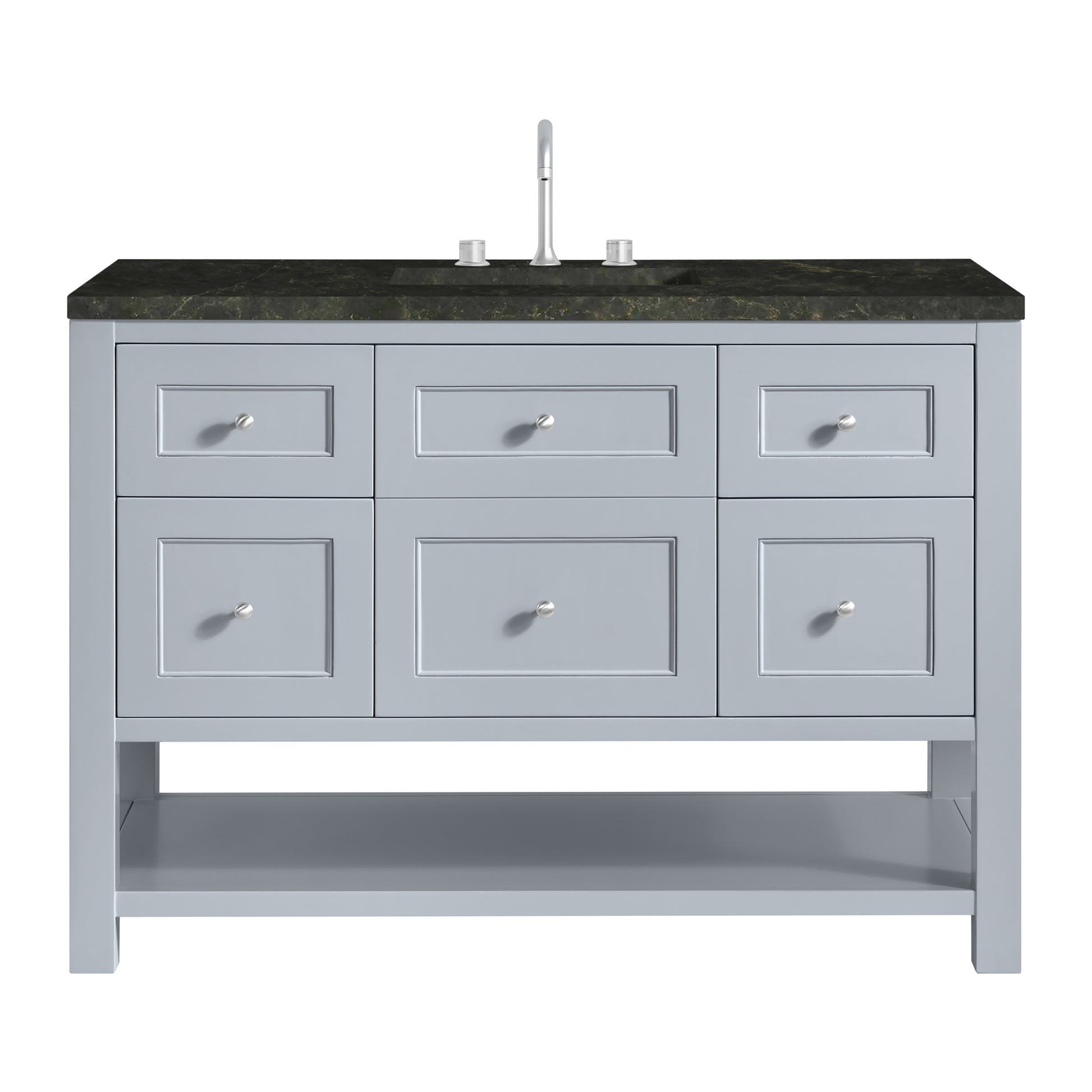 Renovate for Less Atlanta Breckenridge 48" Single Vanity, Serenity Blue, w/ 3 CM Phantome Eclos Top
