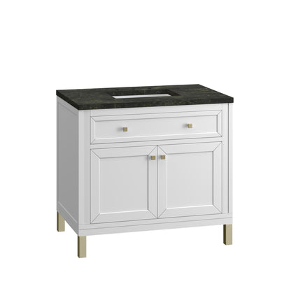 Renovate for Less Atlanta Chicago 36" Single Vanity, Glossy White, w/ 3 CM Phantome Eclos Top