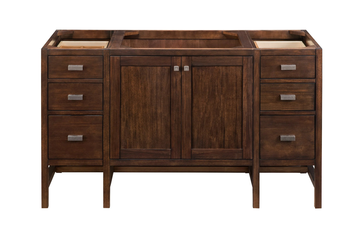 Addison 60" Single Vanity, Mid-Century Acacia w/ 3 CM Carrara White Top