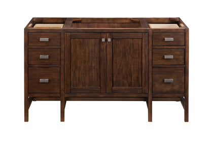 Renovate for Less Atlanta Addison 60" Single Vanity, Mid-Century Acacia w/ 3 CM White Zeus Silestone Top