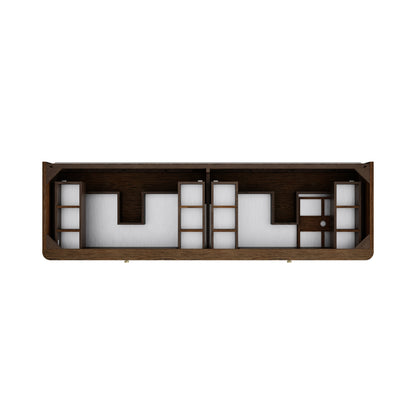 Renovate for Less Atlanta Allamari 72" Double Vanity, Sable w/ 3 CM Siberian Silestone Top