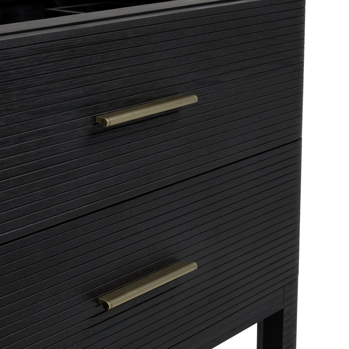 Lucian 72" Double Vanity, Carbon Oak w/ 3 CM Victorian Silver Silestone Top