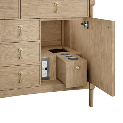 Renovate for Less Atlanta Kinnsden 48" Single Vanity, Weathered Oak w/ 3 CM Carrara Marble Top