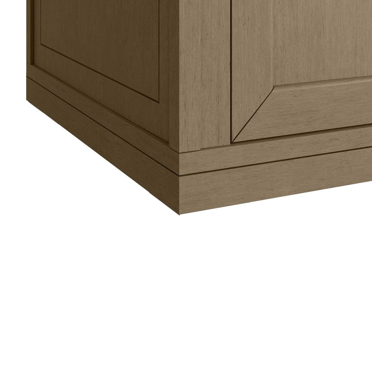 Renovate for Less Atlanta Chicago 48" Single Vanity, Walnut Whisper, w/ 3 CM Eternal Jasmine Pearl Silestone® Top