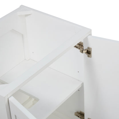 Renovate for Less Atlanta Chianti 24" Single Cabinet, Glossy White, Matte Black