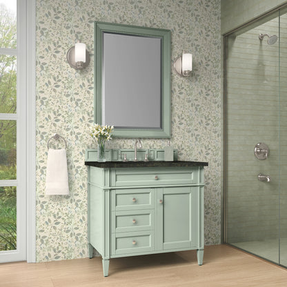 Renovate for Less Atlanta Brittany 36" Single Vanity, Sage Green, w/ 3 CM Phantome Eclos Top