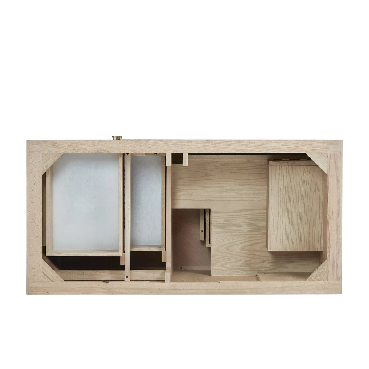 Marigot 48" Single Vanity, Sunwashed Oak w/ 3 CM Victorian Silver Silestone Top w/ FreePower Wireless Charger