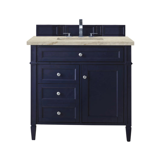 Brittany 36" Single Vanity, Victory Blue, w/ 3 CM Tajnar Eclos Top