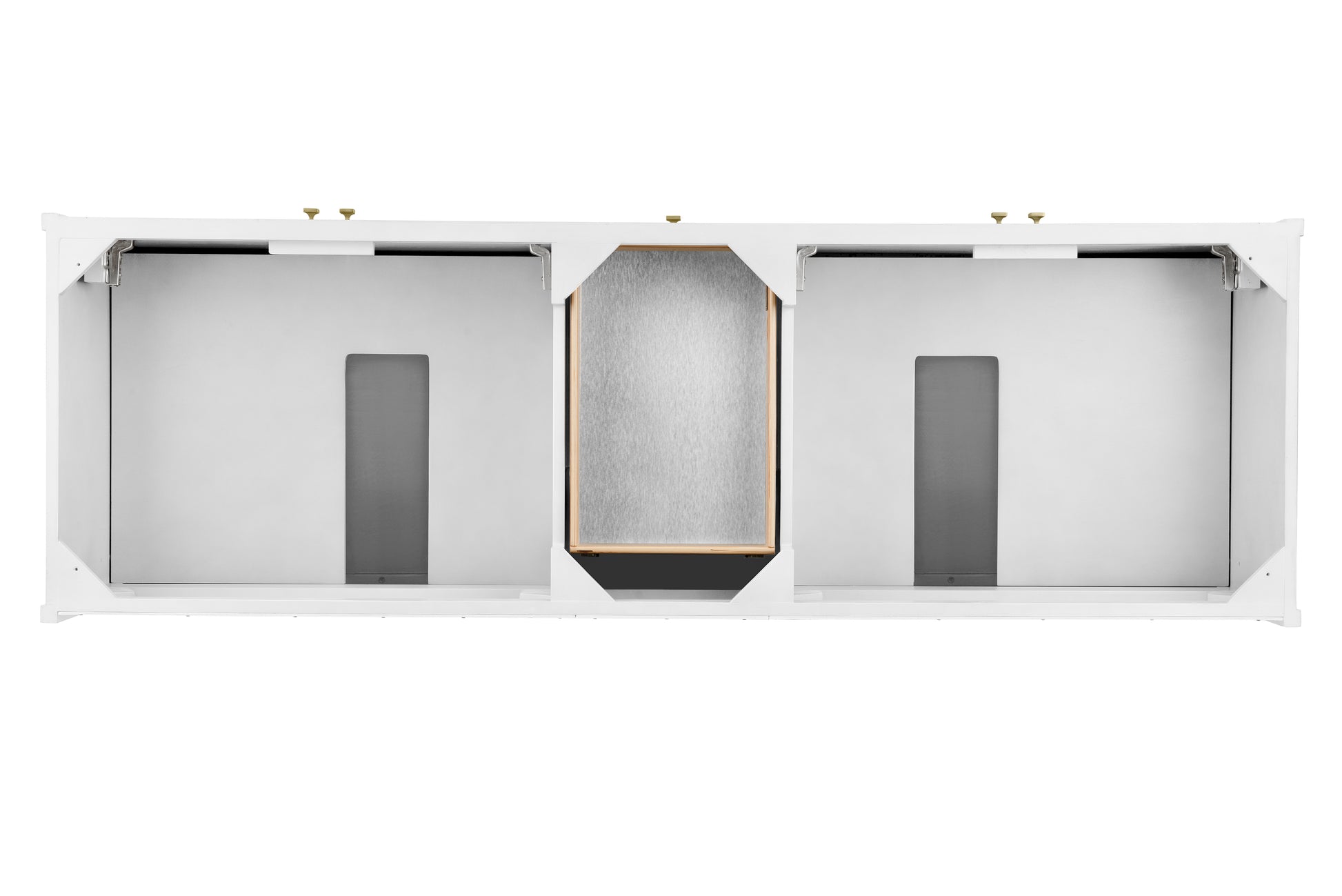 Renovate for Less Atlanta Chicago 72" Double Vanity, Glossy White, w/ 3 CM White Zeus Silestone® Top