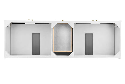 Chicago 72" Double Vanity, Glossy White, w/ 3 CM Lime Delight Silestone® Top