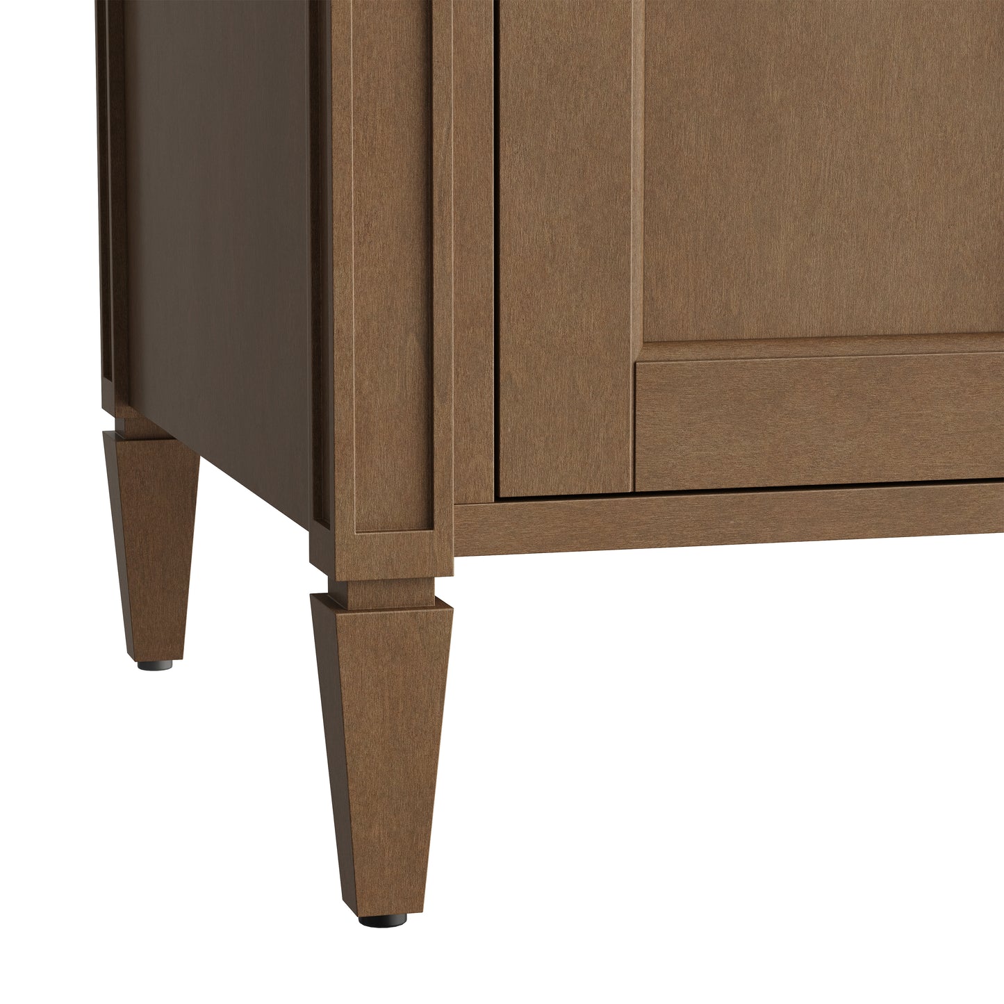 Renovate for Less Atlanta Brittany 30" Single Vanity, Pecan w/ 3 CM Carrara Marble Top