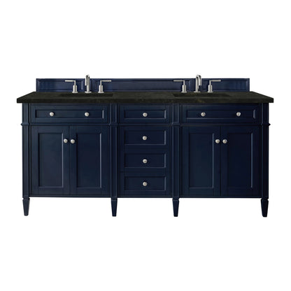 Brittany 72" Double Vanity, Victory Blue, w/ 3 CM Phantome Eclos Top