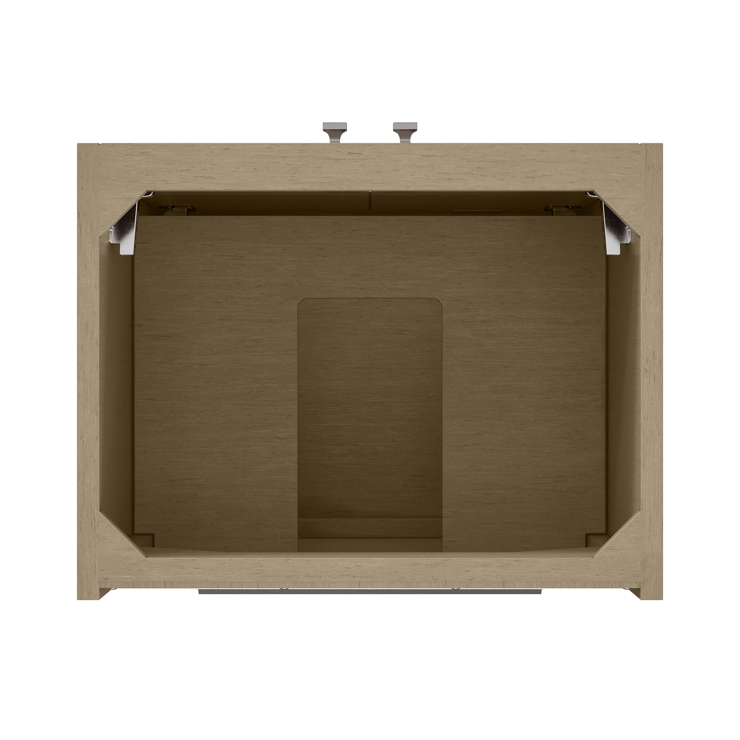 Renovate for Less Atlanta Chianti 20" Single Cabinet, Walnut Whisper, Brushed Nickel