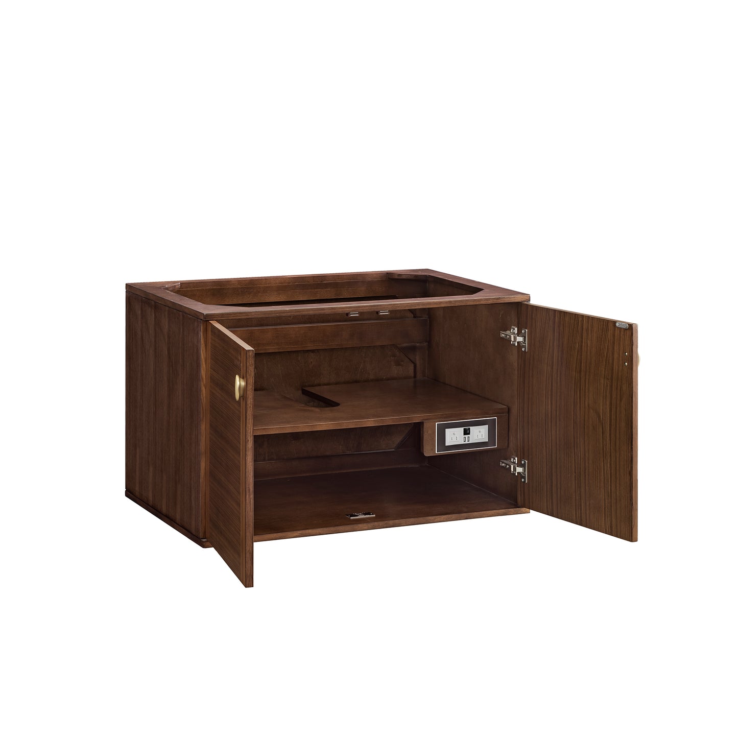 Renovate for Less Atlanta Amberly 36" Single Vanity, Mid-Century Walnut w/ 3 CM Carrara Marble Top