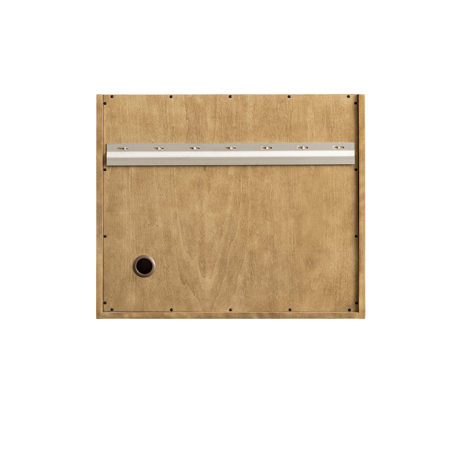 Renovate for Less Atlanta Laurent 30" Single Vanity, Light Natural Oak w/ Single Hole 3 CM White Zeus Top & Backsplash