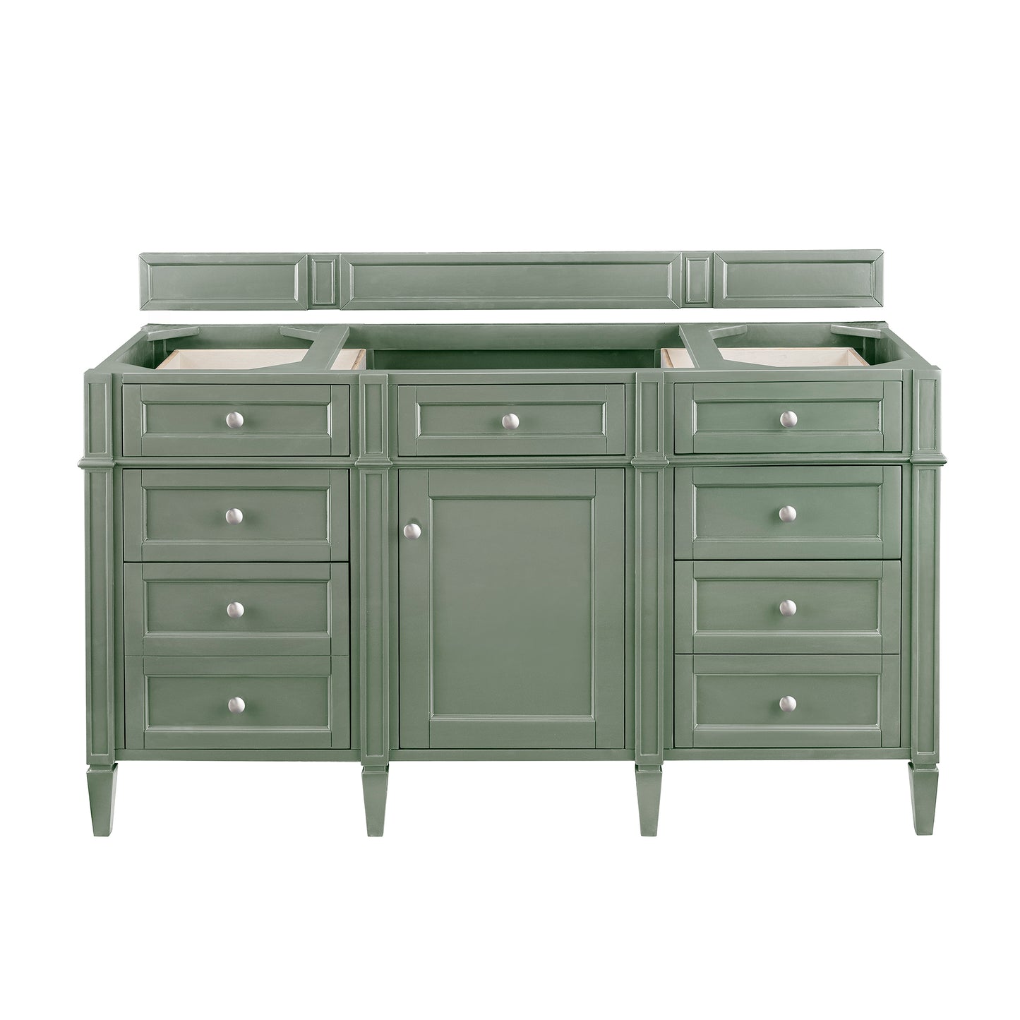 Renovate for Less Atlanta Brittany 60" Single Vanity, Smokey Celadon w/ 3 CM Carrara Marble Top