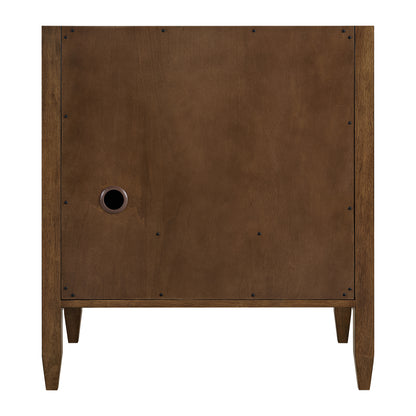 Renovate for Less Atlanta Myrrin 30" Single Vanity, Mid-Century Walnut w/ 3 CM Eternal Jasmine Pearl Silestone Top