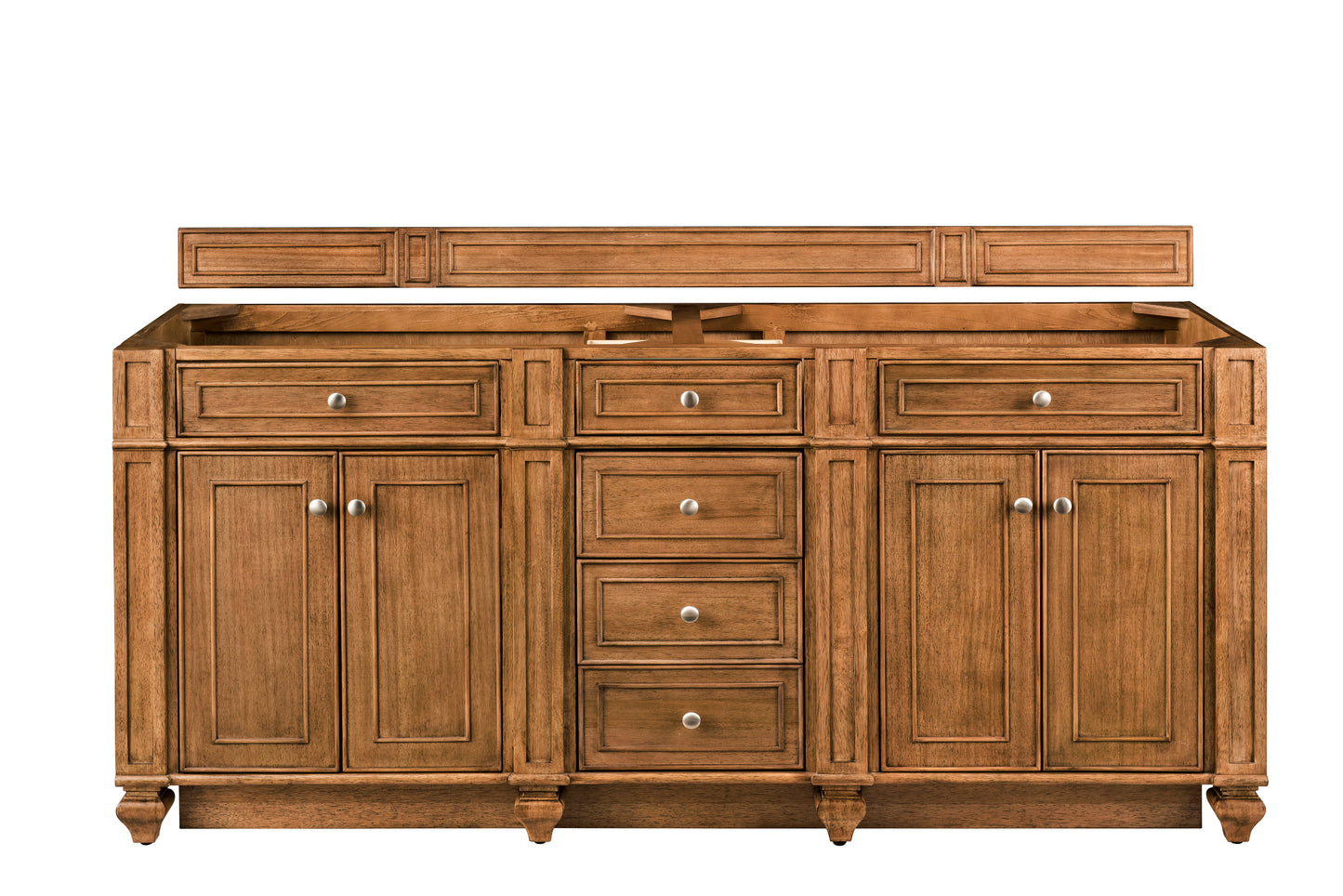 Renovate for Less Atlanta Bristol 72" Double Vanity Cabinet, Saddle Brown