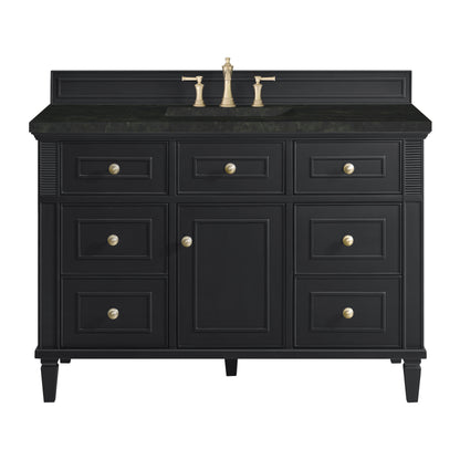 Renovate for Less Atlanta Lorelai 48" Single Vanity, Black Onyx, w/ 3 CM Phantome Eclos Top