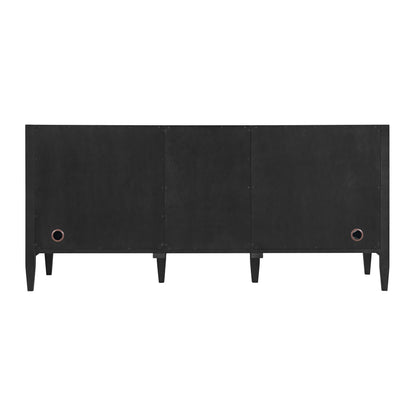 Renovate for Less Atlanta Myrrin 72" Double Vanity, Carbon Oak w/ 3 CM Ethereal Noctis Silestone Top