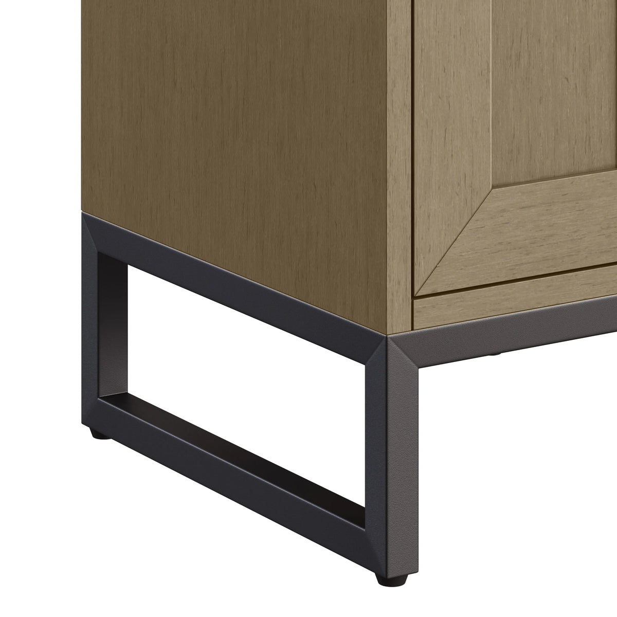 Chianti 20" Single Vanity, Walnut Whisper, Matte Black, w/ White Glossy Composite Stone Top
