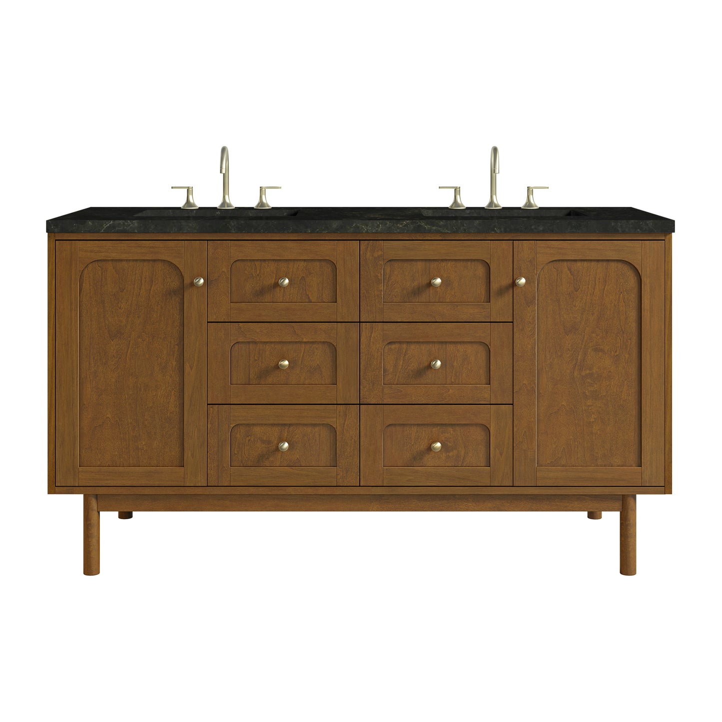 Renovate for Less Atlanta Laurent 60" Double Vanity, Honey Oak w/ 3 CM Phantome Eclos Top
