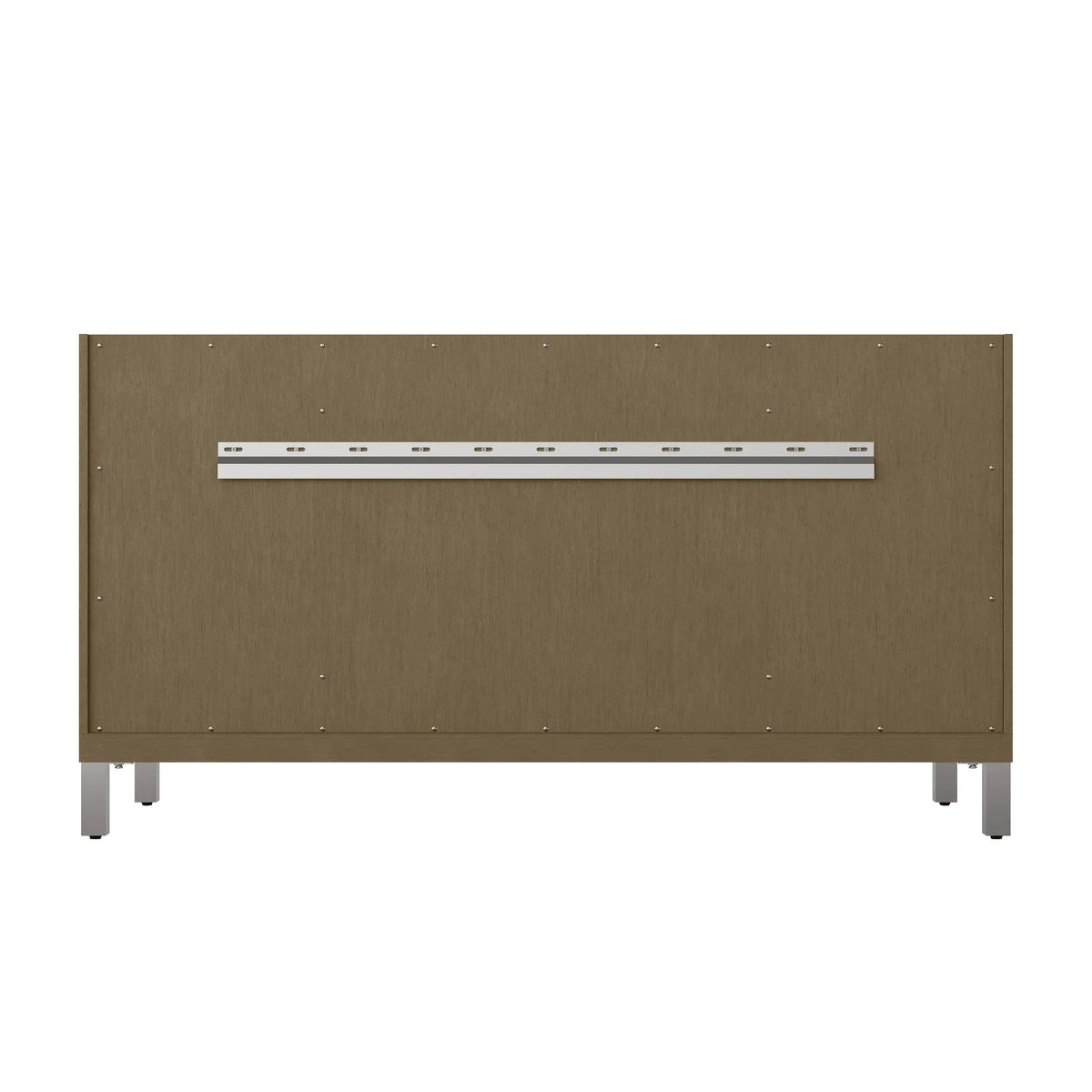 Chicago 60" Single Vanity, Walnut Whisper, w/ Single Hole 3CM White Zeus Silestone® Top & Backsplash