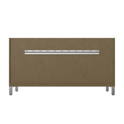 Chicago 60" Single Vanity, Walnut Whisper, w/ 3 CM Charcoal Soapstone Silestone® Top