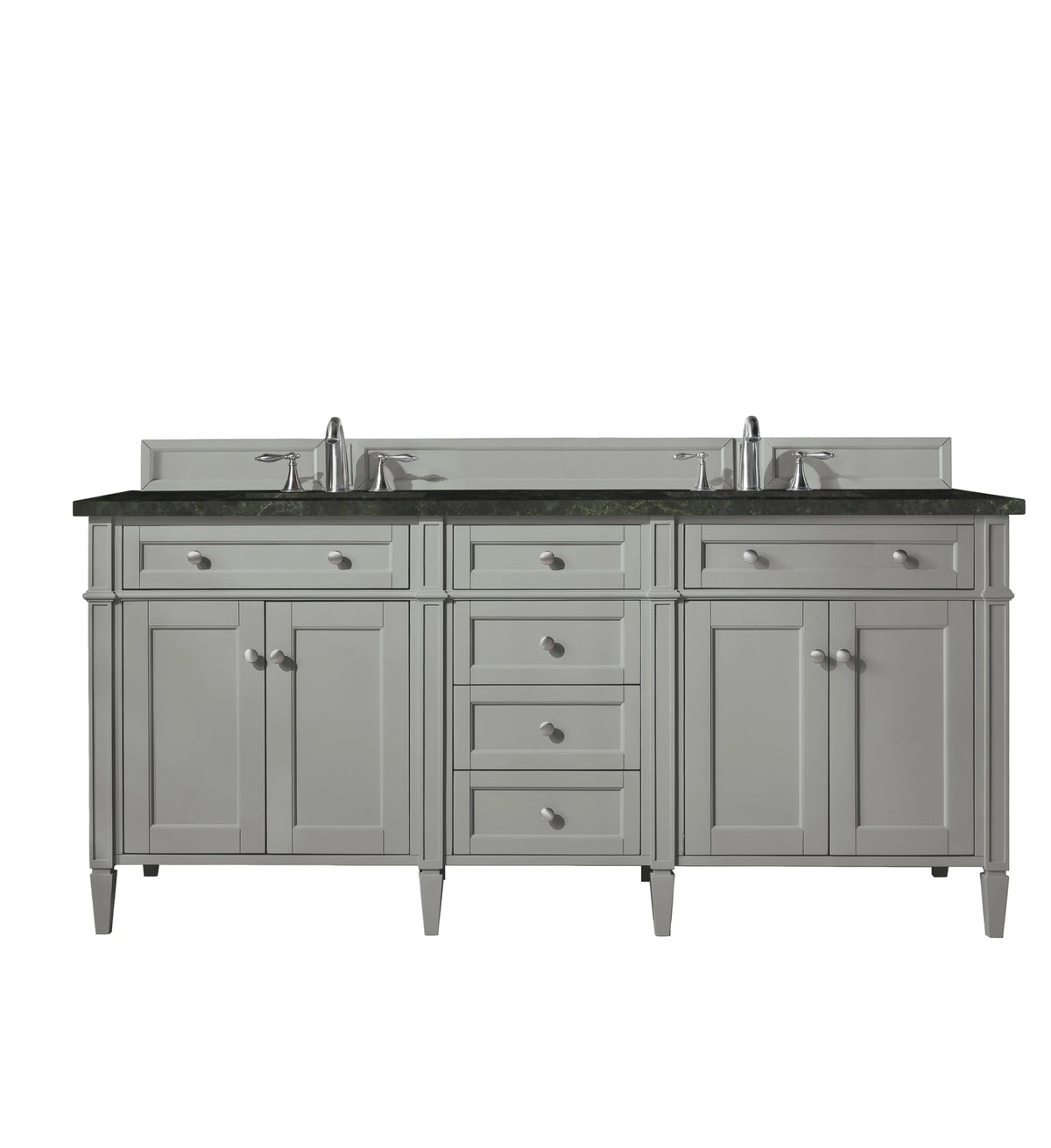 Brittany 72" Double Vanity, Urban Gray, w/ 3 CM Phantome Eclos Top