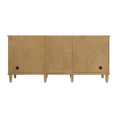 Lorelai 72" Double Vanity, Light Natural Oak w/ 3 CM Ethereal Noctis Silestone Top