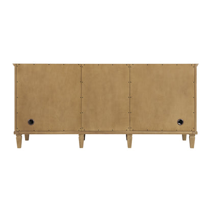 Renovate for Less Atlanta Lorelai 72" Double Vanity, Light Natural Oak w/ 3 CM Parisien Bleu Silestone Top