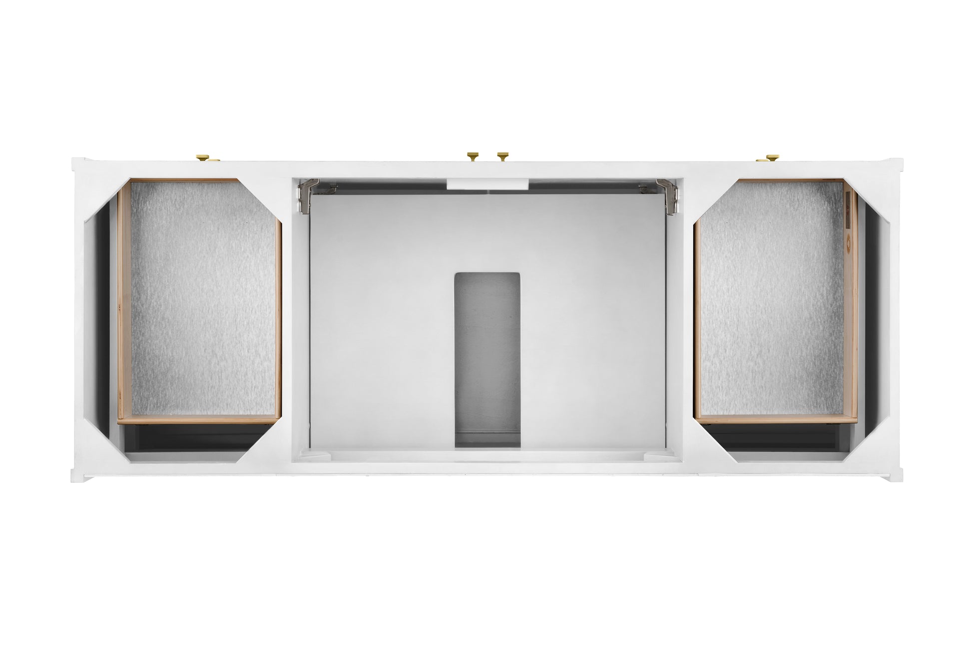 Renovate for Less Atlanta Chicago 60" Single Vanity, Glossy White, w/ Single Hole 3CM White Zeus Silestone® Top & Backsplash