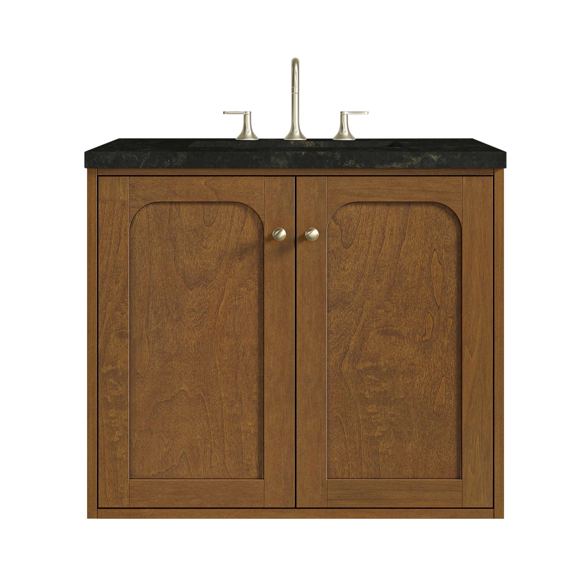 Renovate for Less Atlanta Laurent 30" Single Vanity, Honey Oak w/ 3 CM Phantome Eclos Top