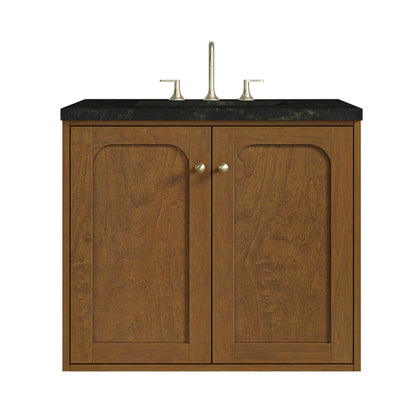Renovate for Less Atlanta Laurent 30" Single Vanity, Honey Oak w/ 3 CM Phantome Eclos Top