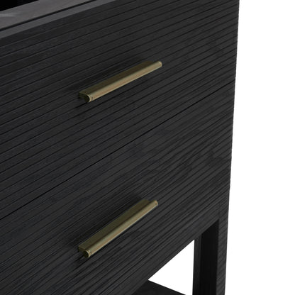 Renovate for Less Atlanta Lucian 36" Single Vanity, Carbon Oak, w/ 3 CM Siberian Silestone Widespread Top