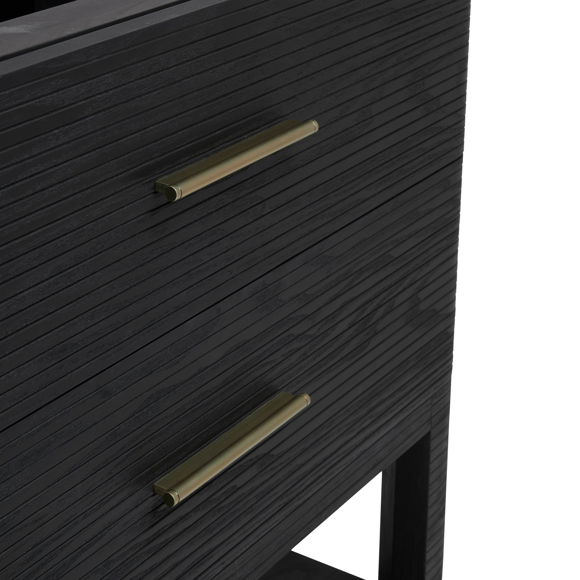 Renovate for Less Atlanta Lucian 36" Single Vanity, Carbon Oak, w/ 3 CM Tajnar Eclos Widespread Top